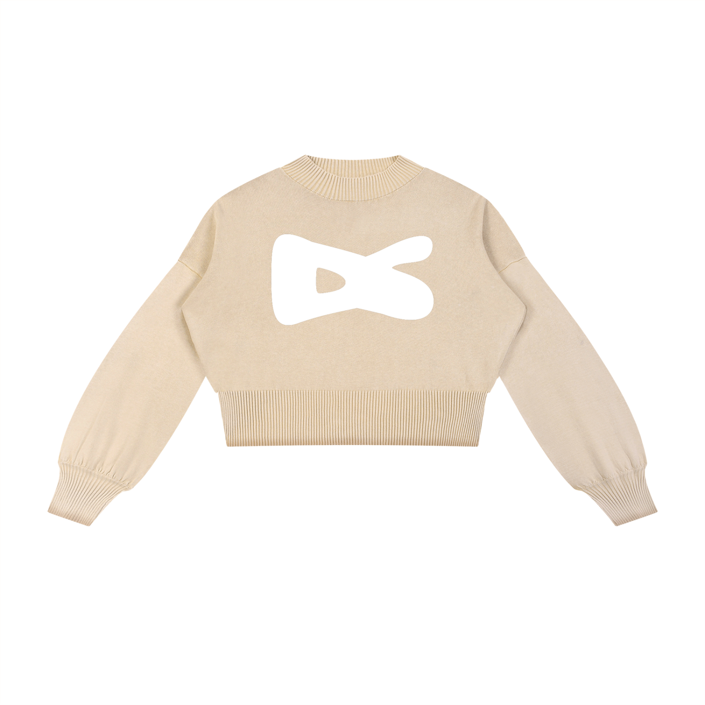Dystopia Savage Mineral Wash Balloon Sleeve Cropped Sweater