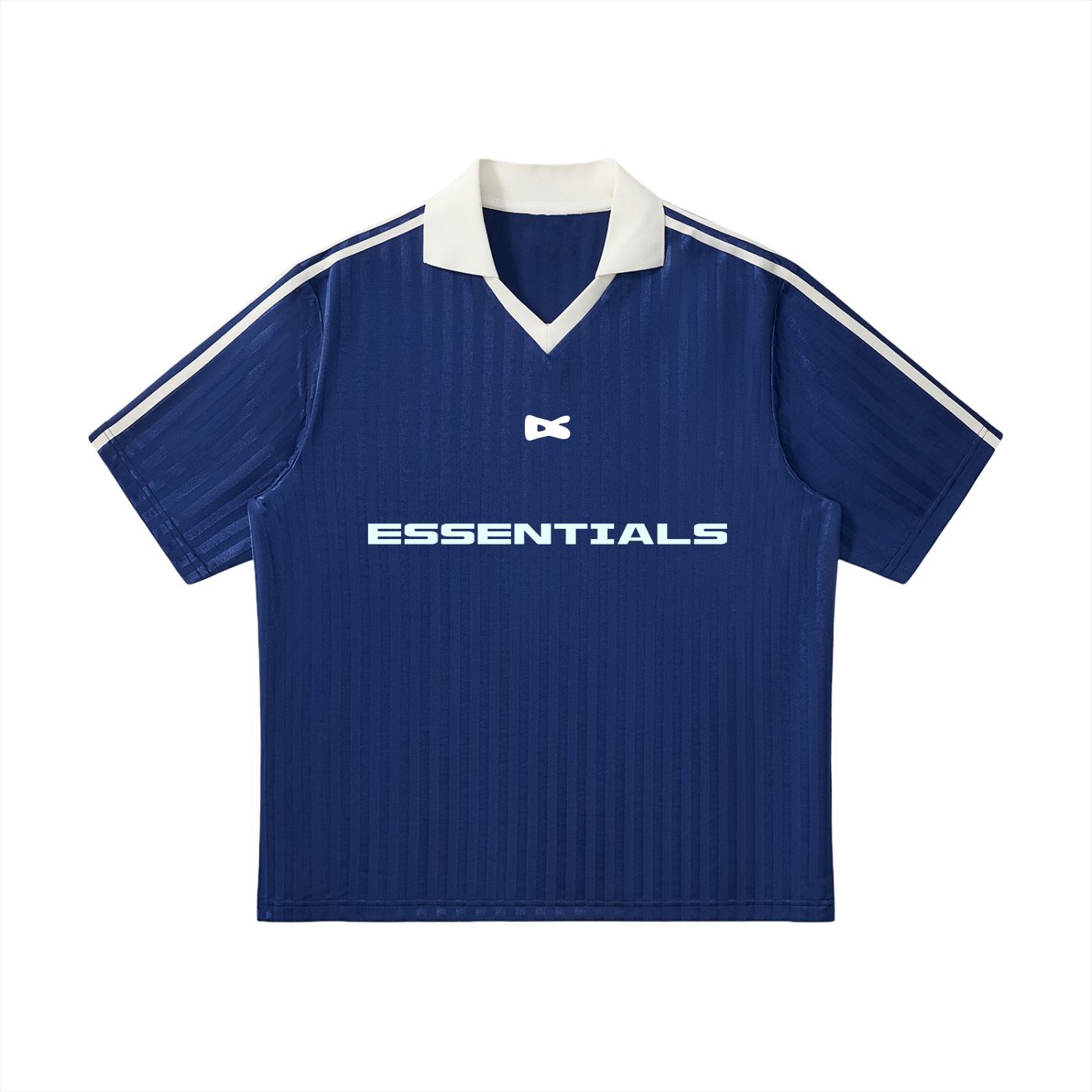 Contrast Collar Striped Soccer Jersey