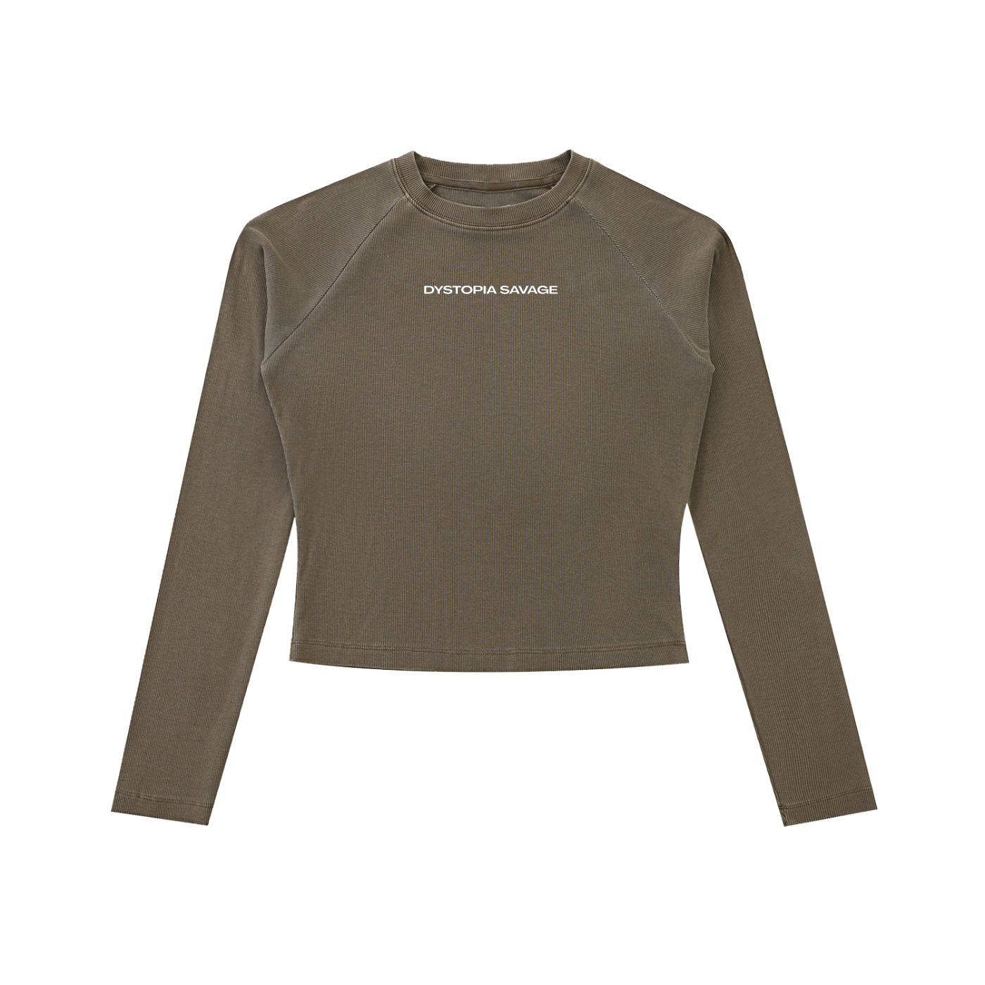 Maison Savage Long Sleeve Slim T-Shirt -Coffee Green