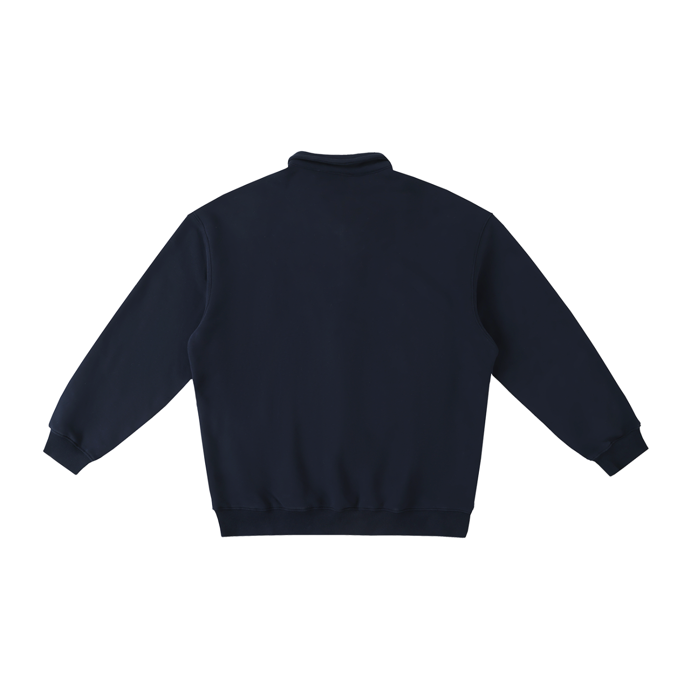 Dystopia Savage Heavyweight Polo-Collar Sweatshirt - Dark Blue