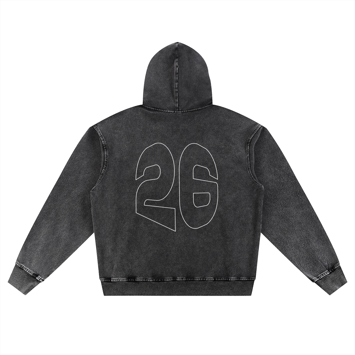 Dystopia Savage Snow Wash Oversized Hoodie