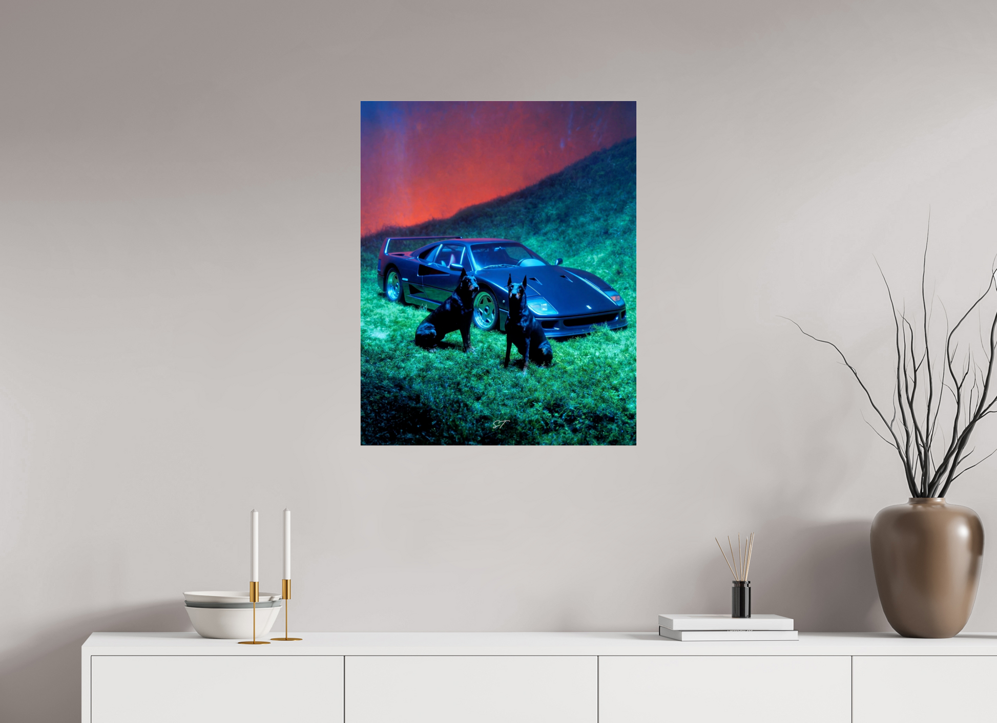 24 x 30″, Photo Print Under Acrylic Glass For My Dogs On Acrylic Glass