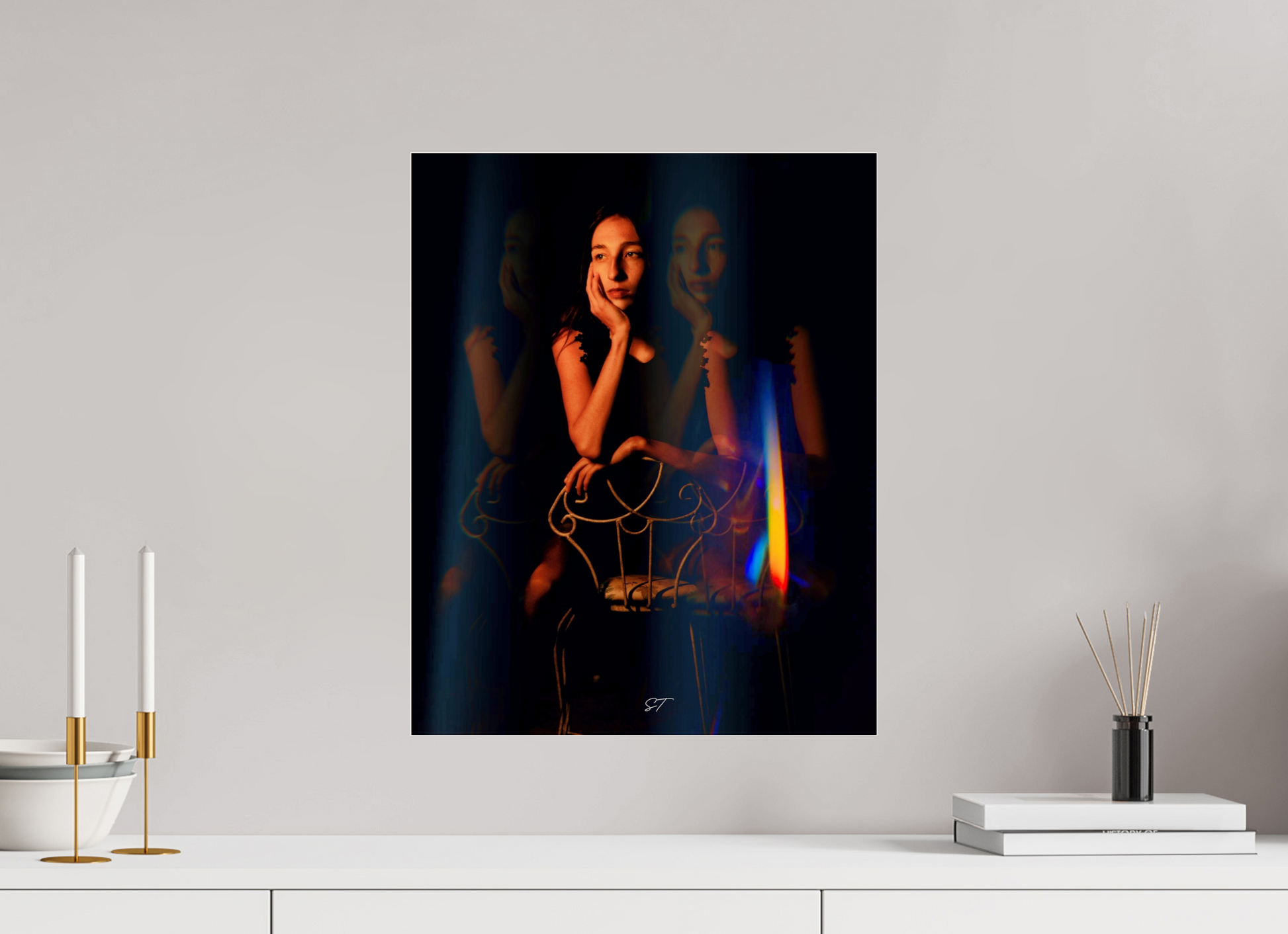 16 x 20″, Photo Print Under Acrylic Glass Night Glares | Cinematic Portrait Photography Print On Acrylic Glass