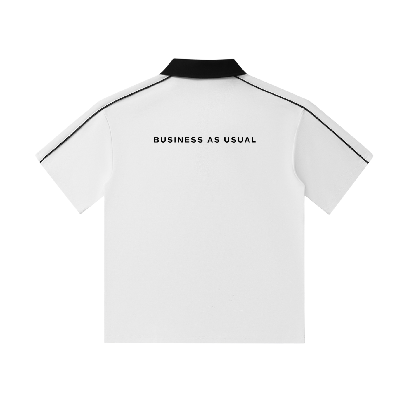 BUSINESS AS USUAL WHITE POLO