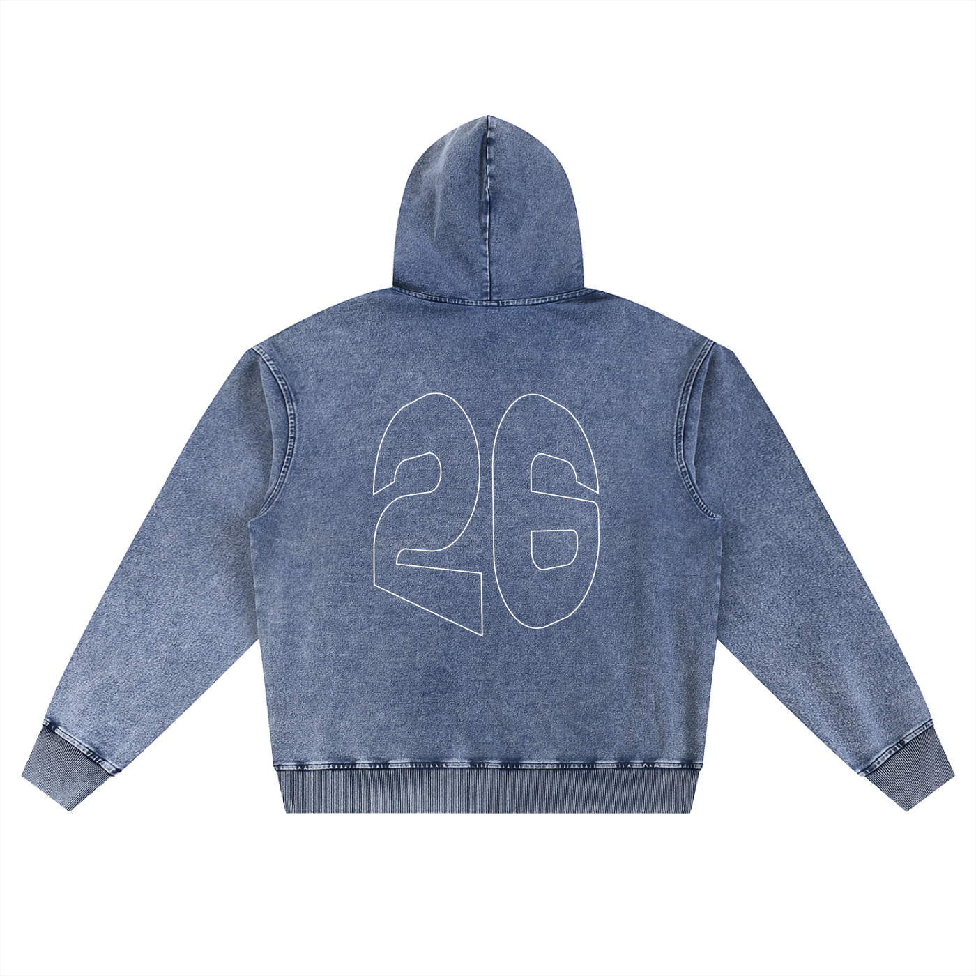 Dystopia Savage Snow Wash Oversized Hoodie