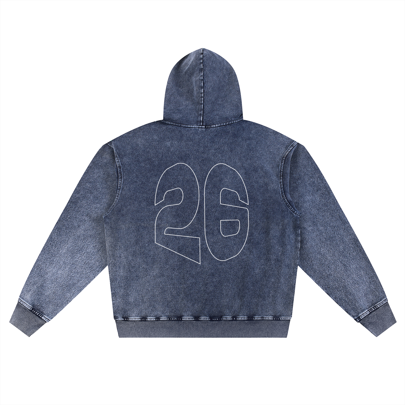 Dystopia Savage Snow Wash Oversized Hoodie