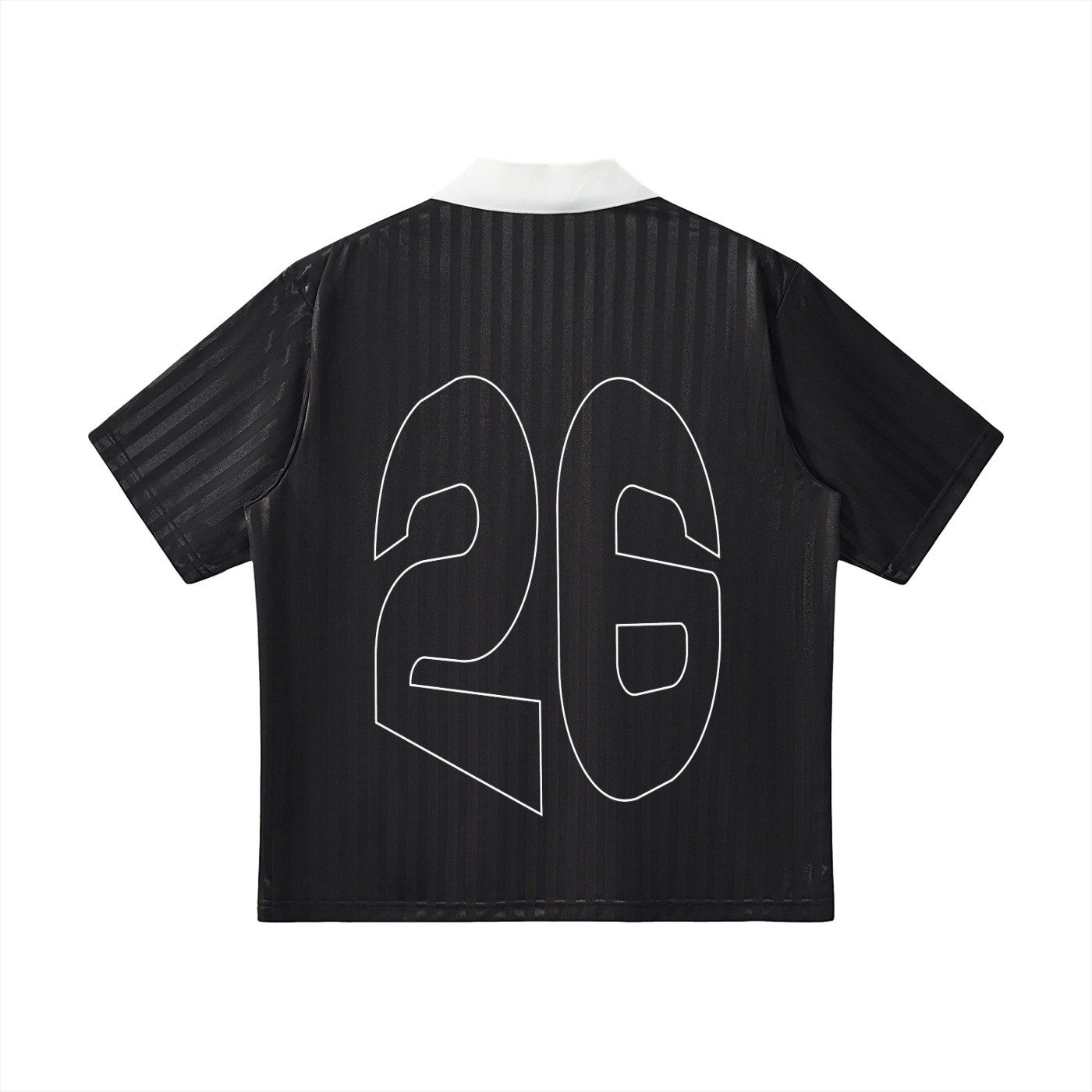 Contrast Collar Striped Soccer Jersey