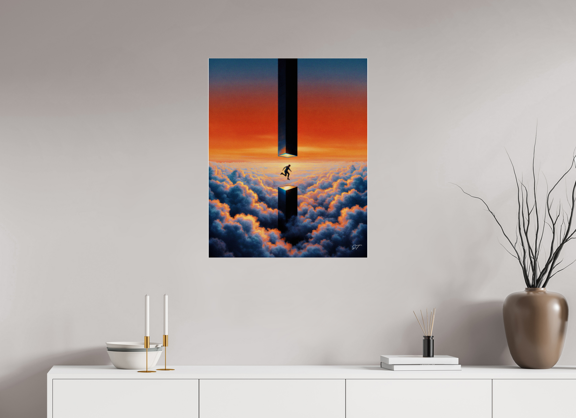 24 x 30″, Photo Print Under Acrylic Glass No Man's Land | Desolate Landscape Fine Art Print Under Acrylic Glass