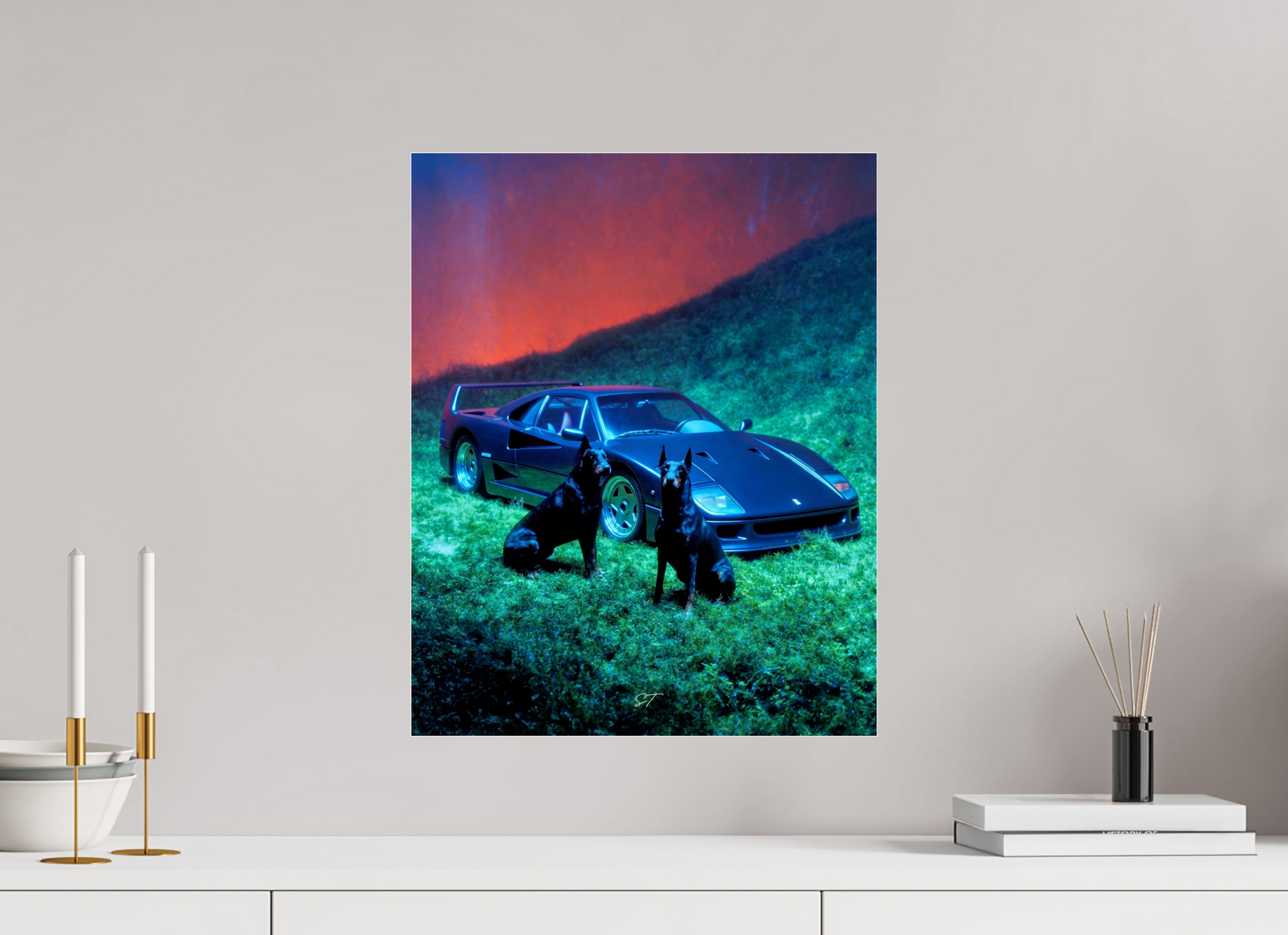 16 x 20″, Photo Print Under Acrylic Glass For My Dogs On Acrylic Glass