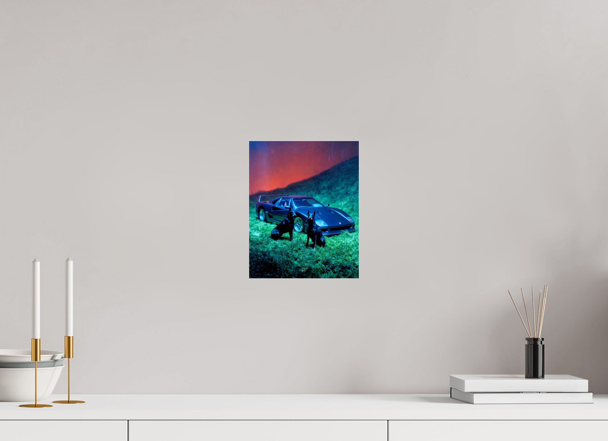 8 x 10″, Photo Print Under Acrylic Glass For My Dogs On Acrylic Glass