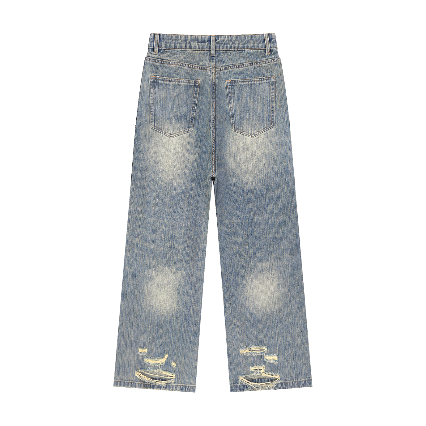 Dystopia Savage Vintage Wash Distressed Denim Jeans